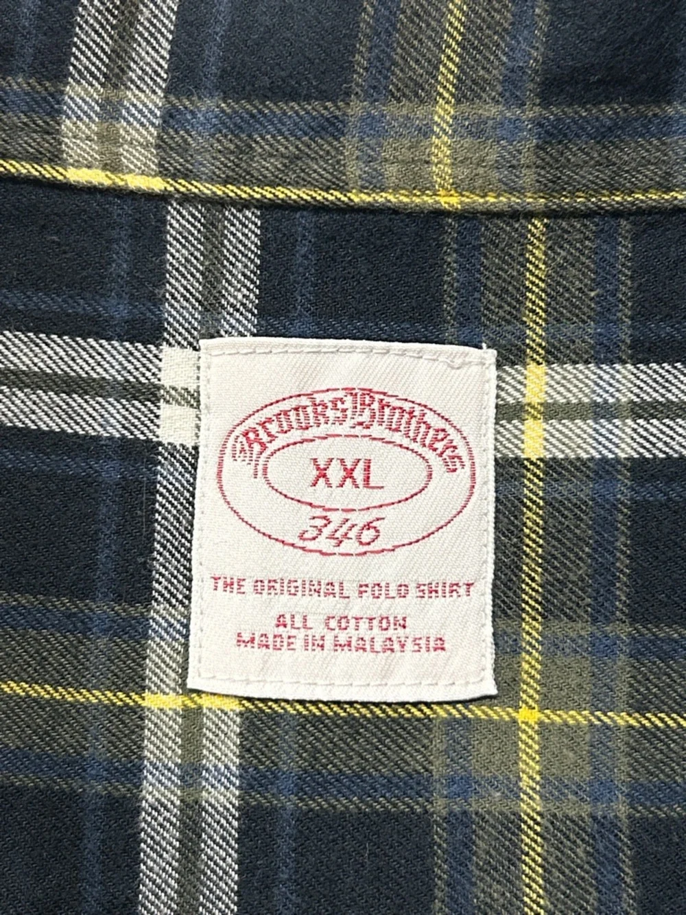 Brooks Brothers Long Sleeve Button Down Collar Flannel Shirt.  XXL - Picture 7 of 7